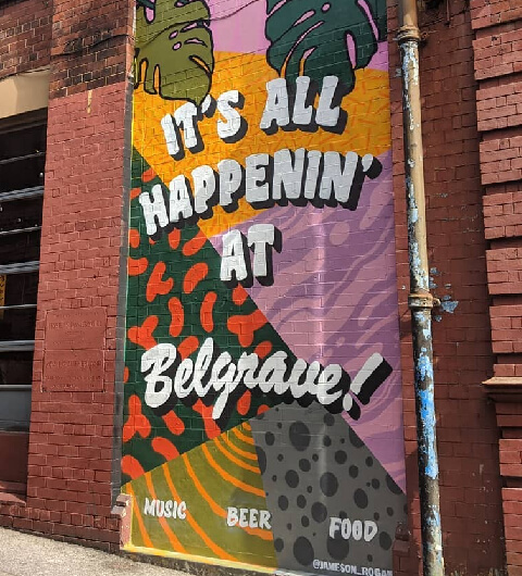 Sign outside Belgrave