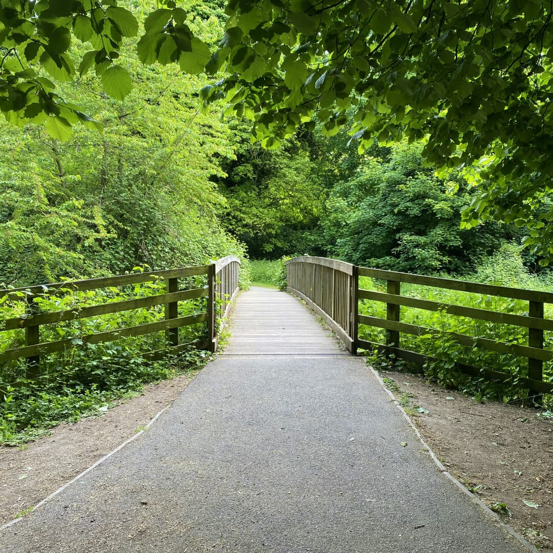 Kirkstall Abbey Footpath over stream