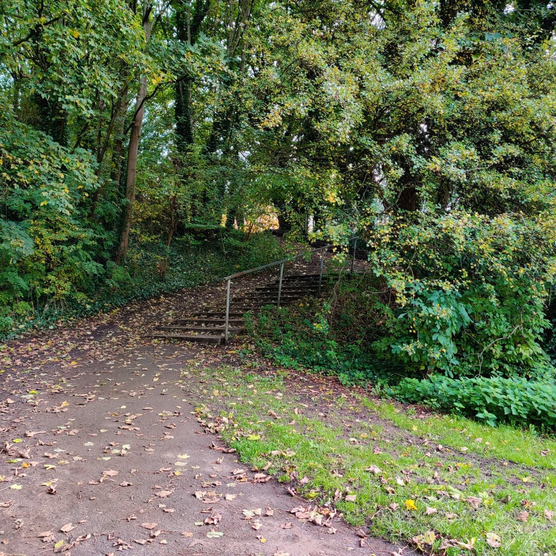 Burley Village Green stairs out