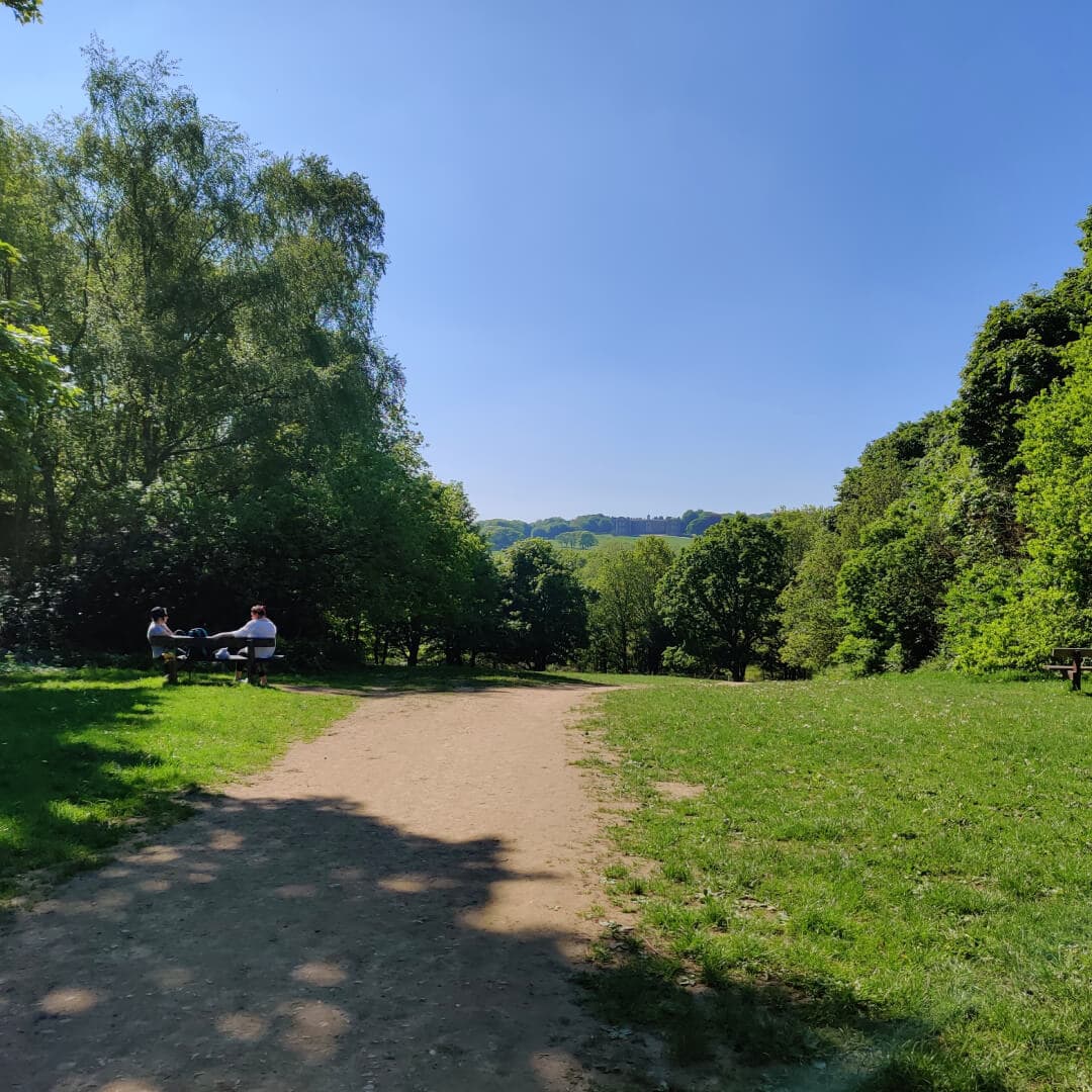Temple Newsam path with house in distance
