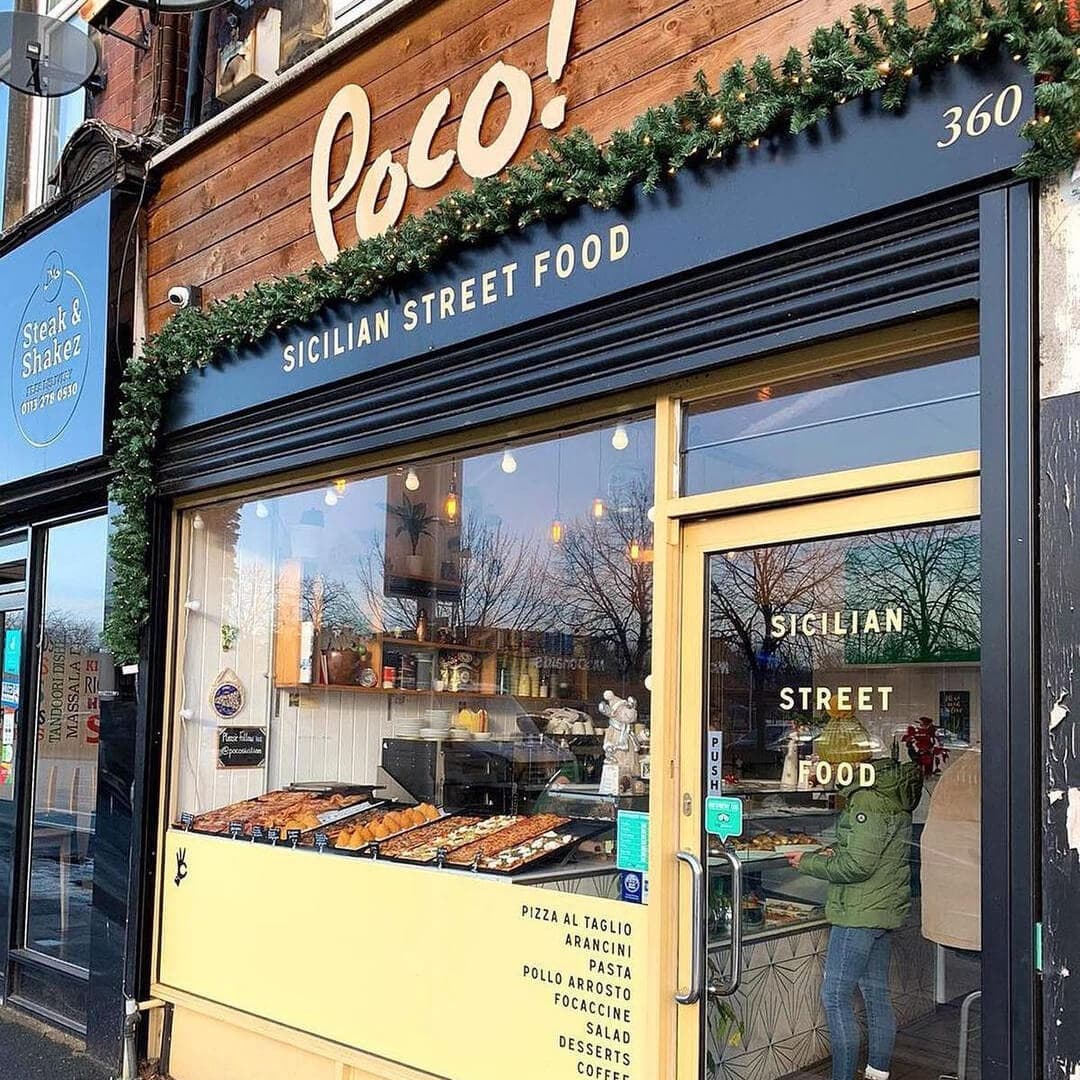 The outside of Poco Sicilian, on Kirkstall Road