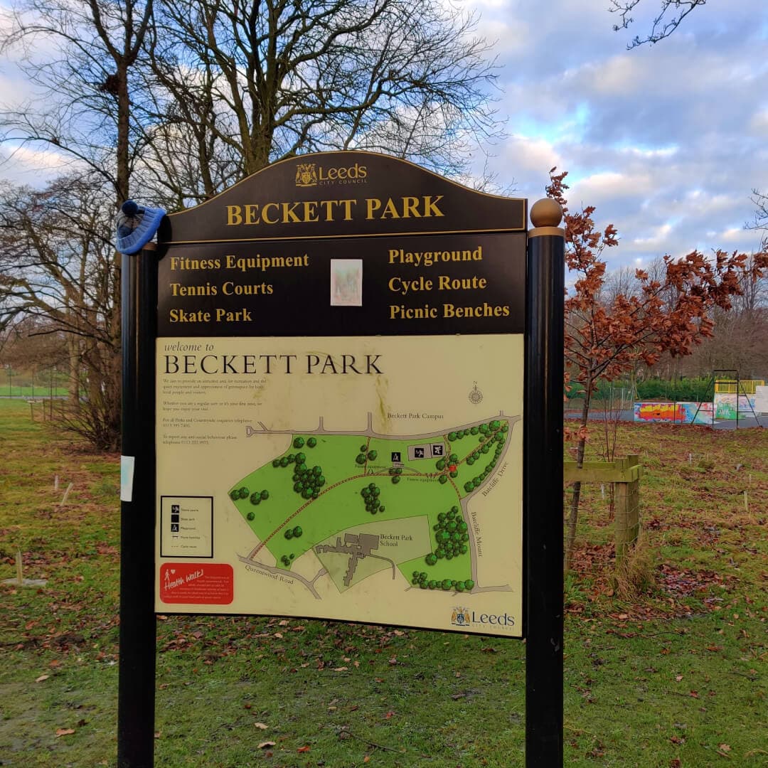Beckett Park sign