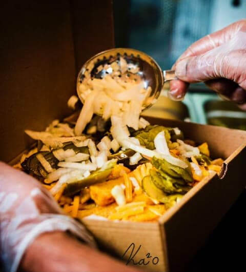 LS6 Dutch Fries with Gerkins and onions