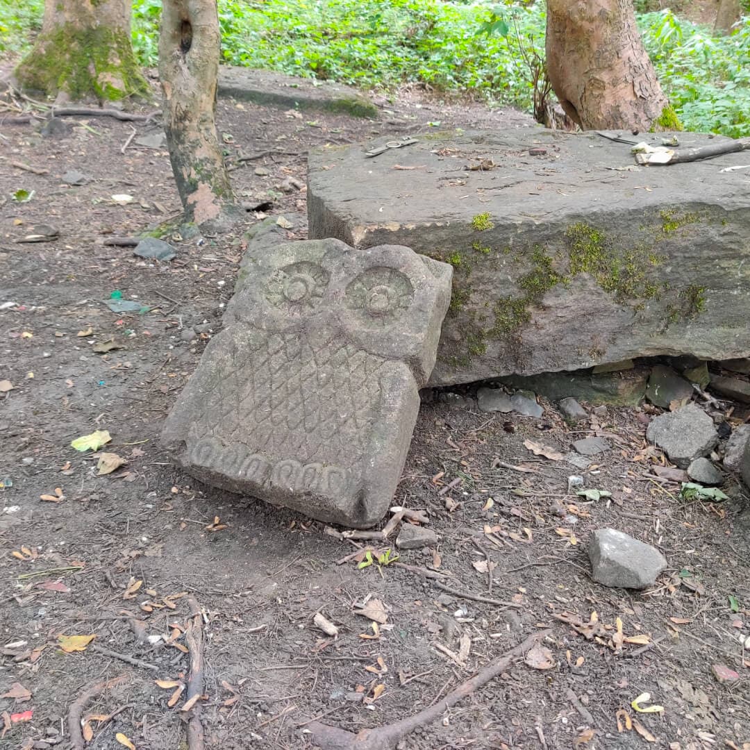Calverley Wood Leeds owl engraving