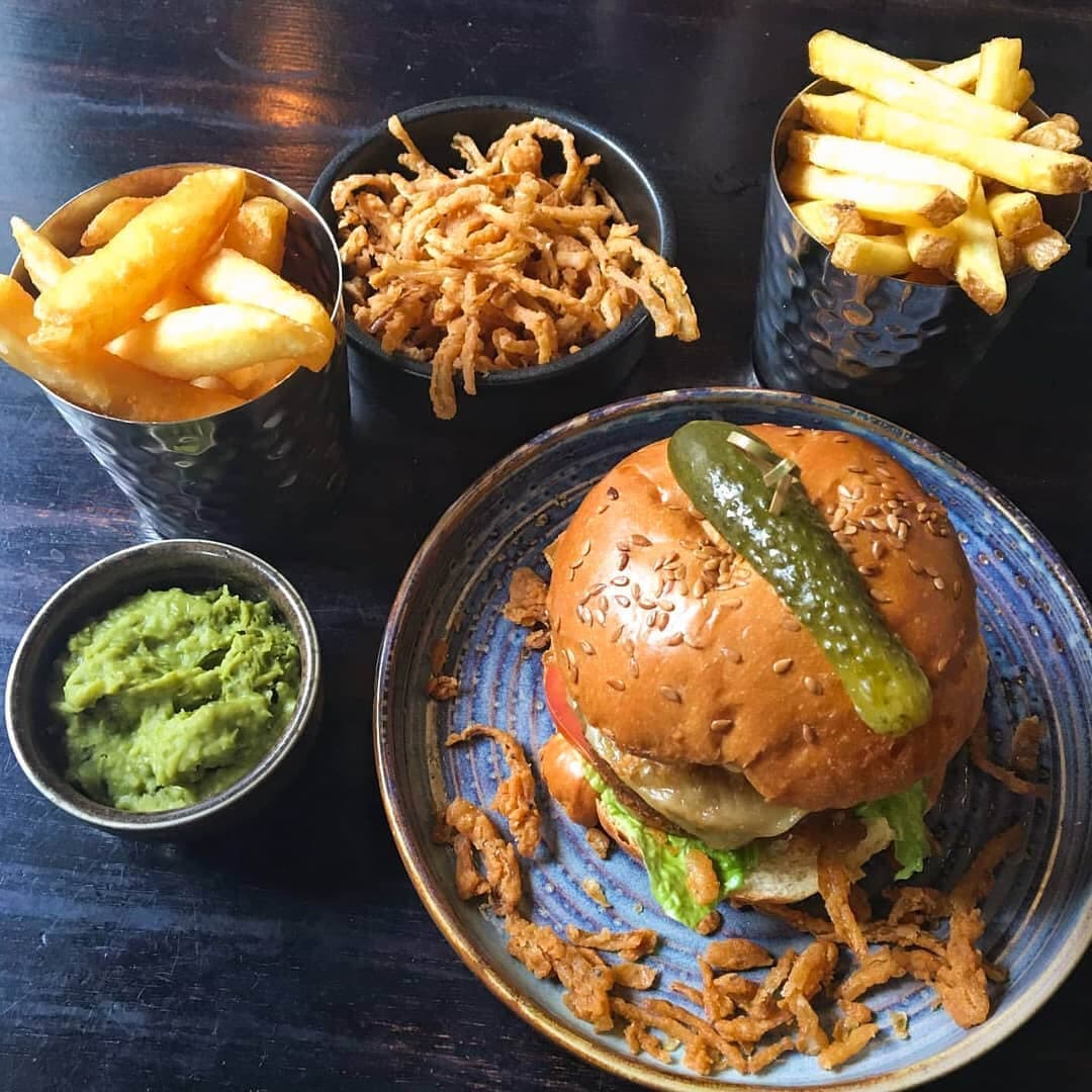Nation of Shopkeepers burger and chips