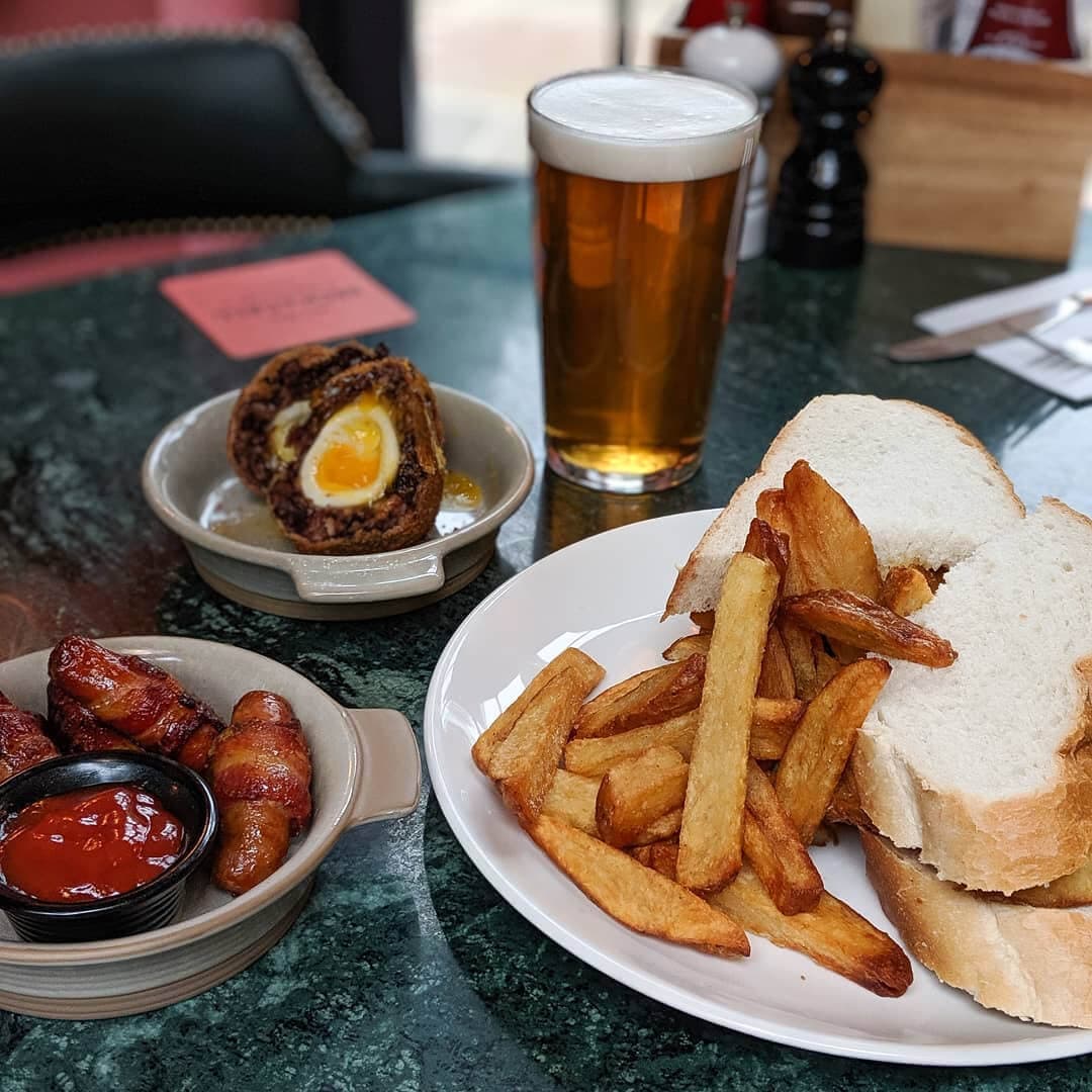 Beck and Call beer and chips