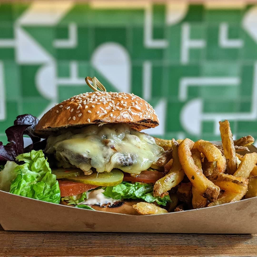 Water Lane Boat House burger and chips