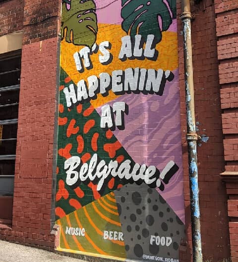 Sign outside Belgrave