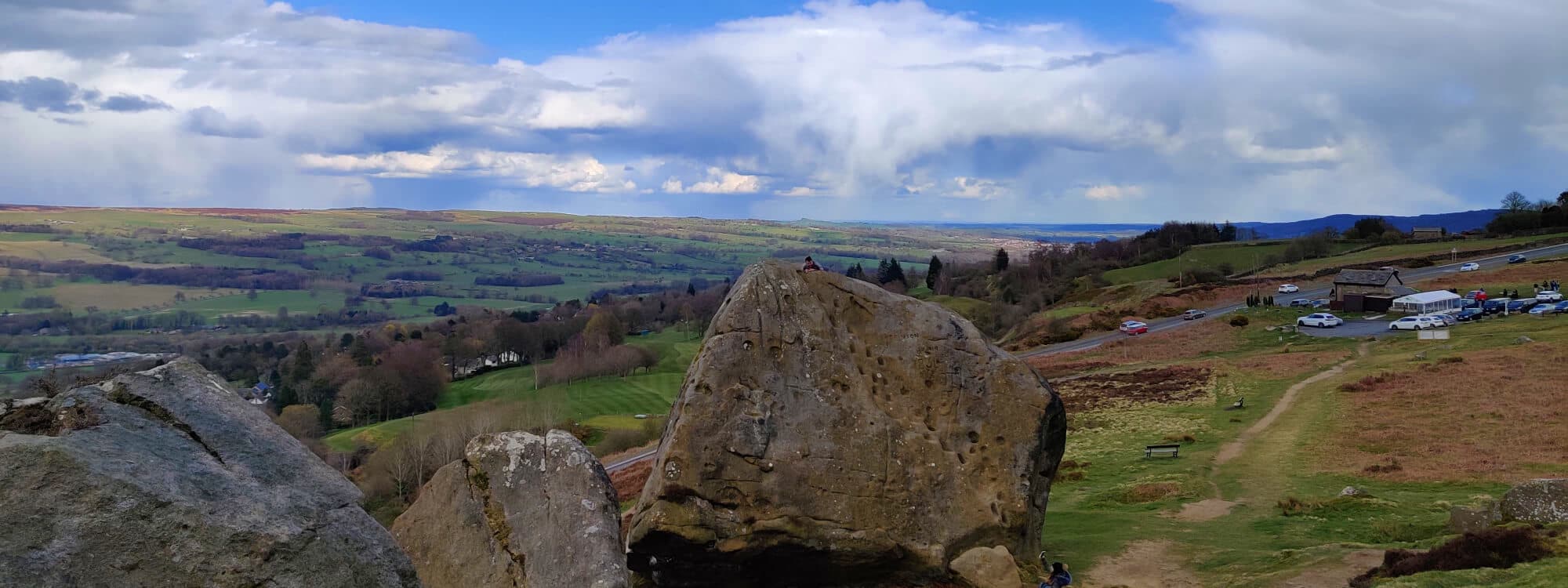 Ilkley Moor view over Ilkey
