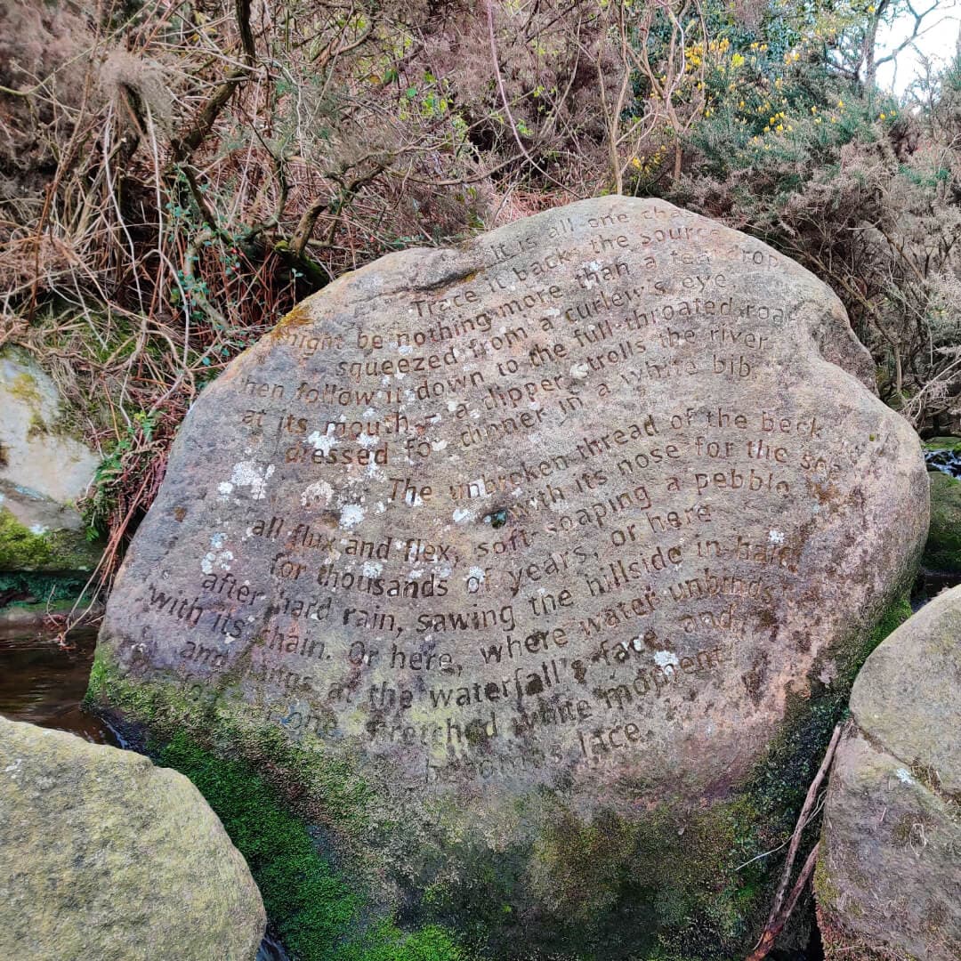 Ilkley Moor poem on rock