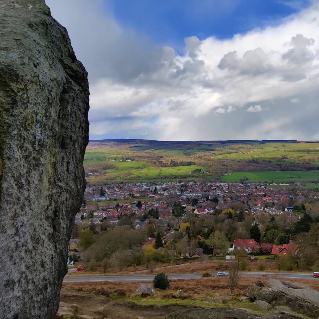 Ilkley Moor view over Ilkley