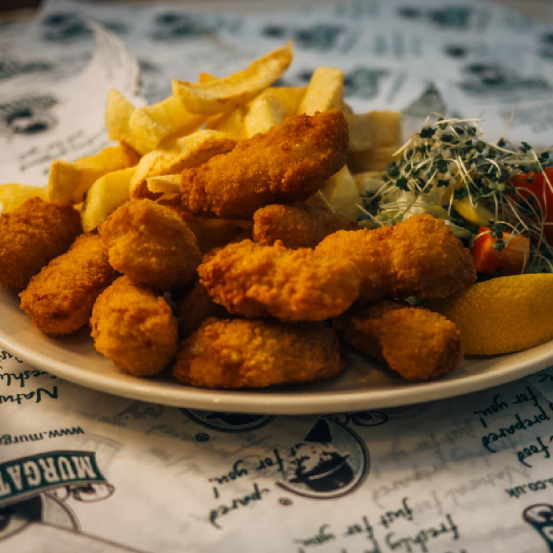 Murgatroyds scampi and chips