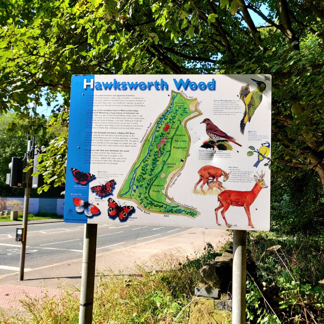 Hawksworth Wood signage