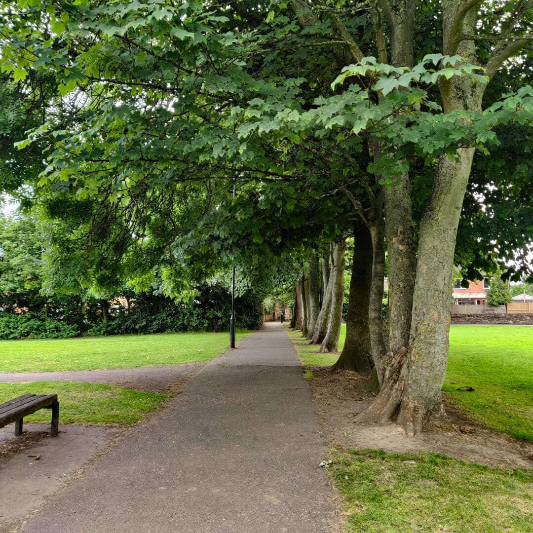 Westroyd Park path and benches