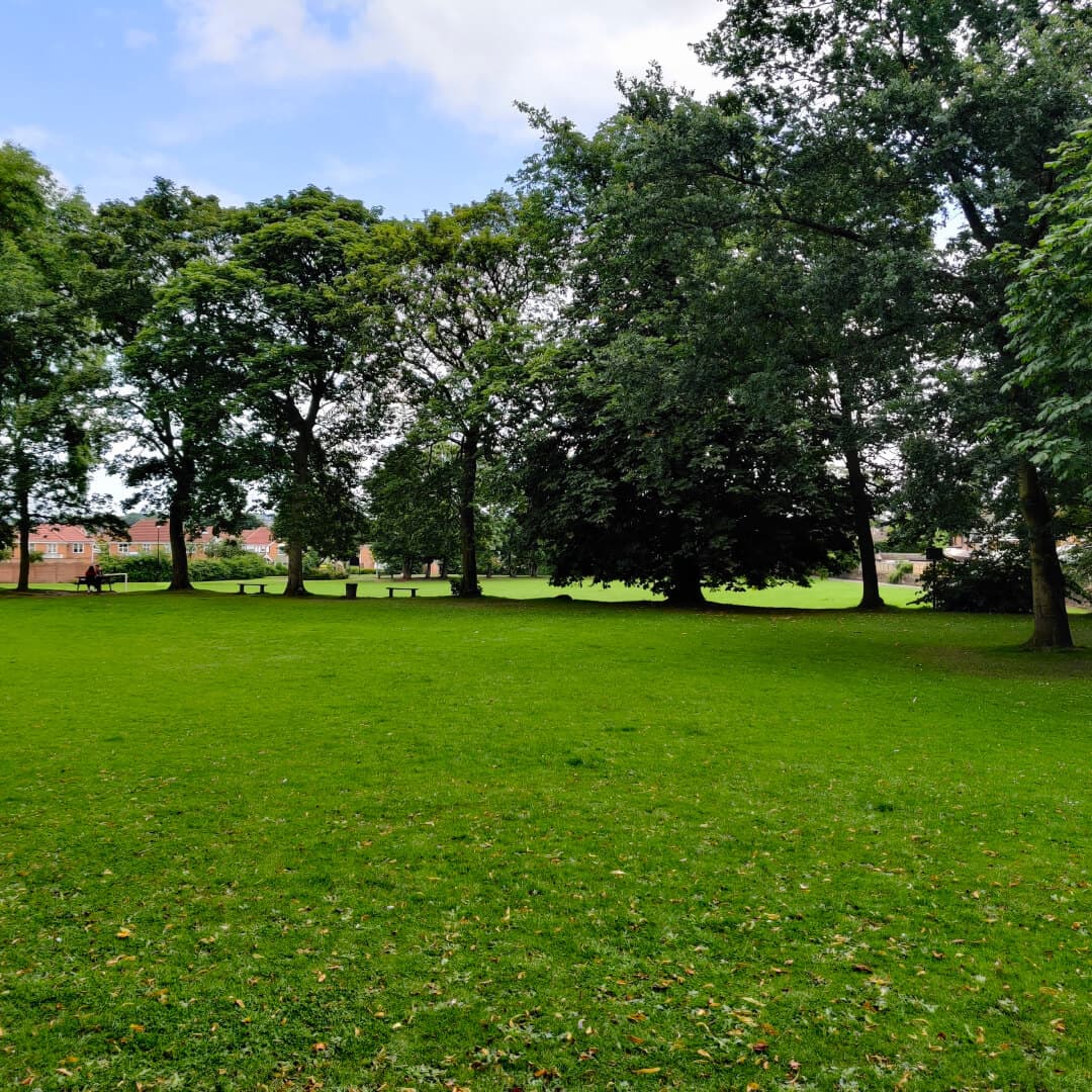 Westroyd Park football pitch and benches