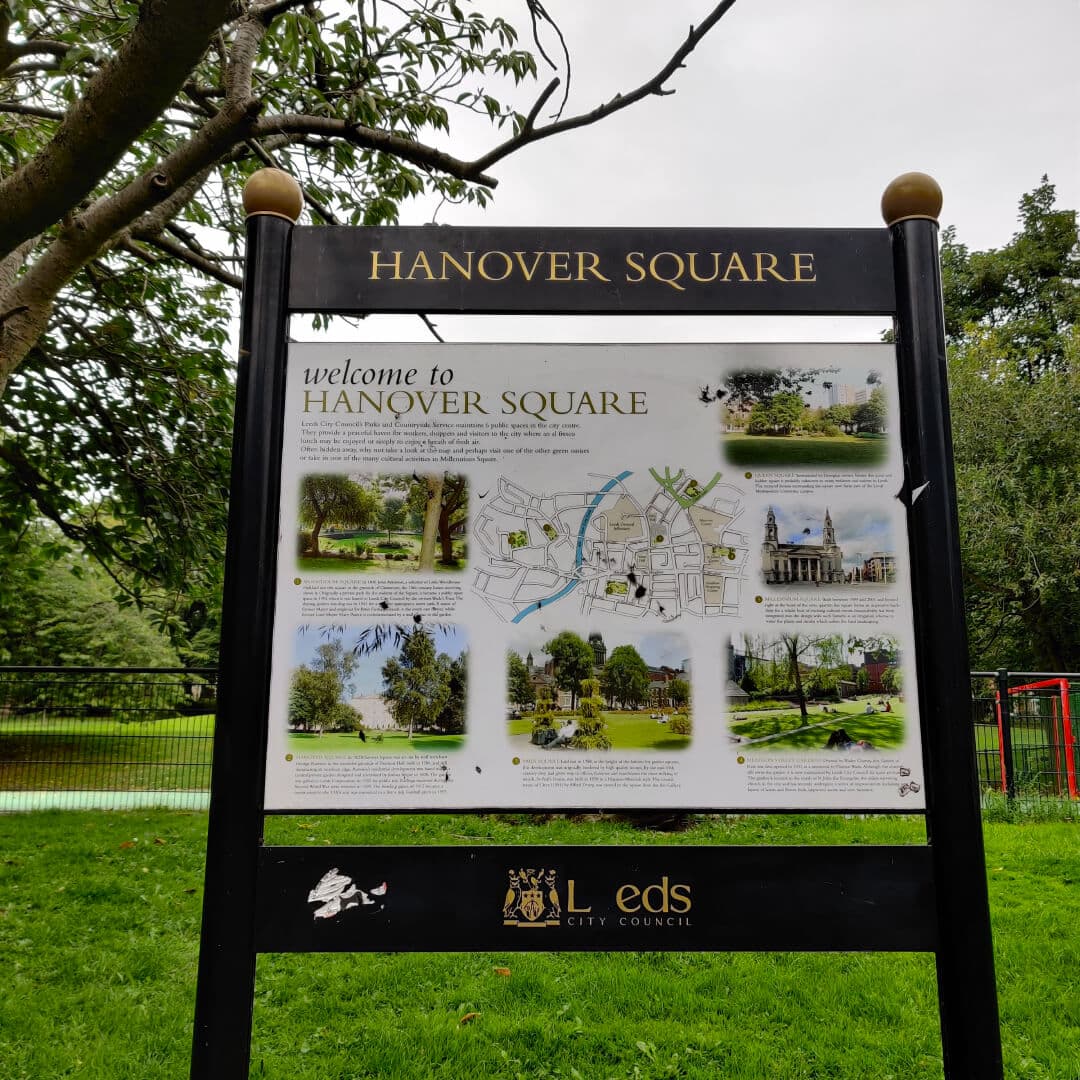Hanover Square Leeds Sign