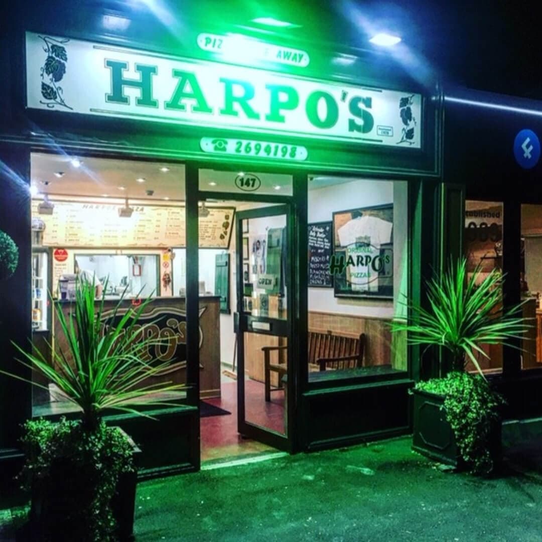 From of Harpos Pizza headingley