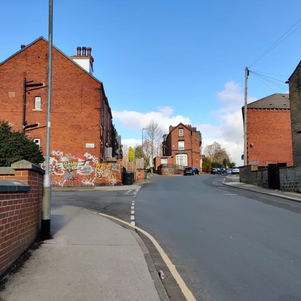 Delphi Lane, leading towards Woodhouse Ridge
