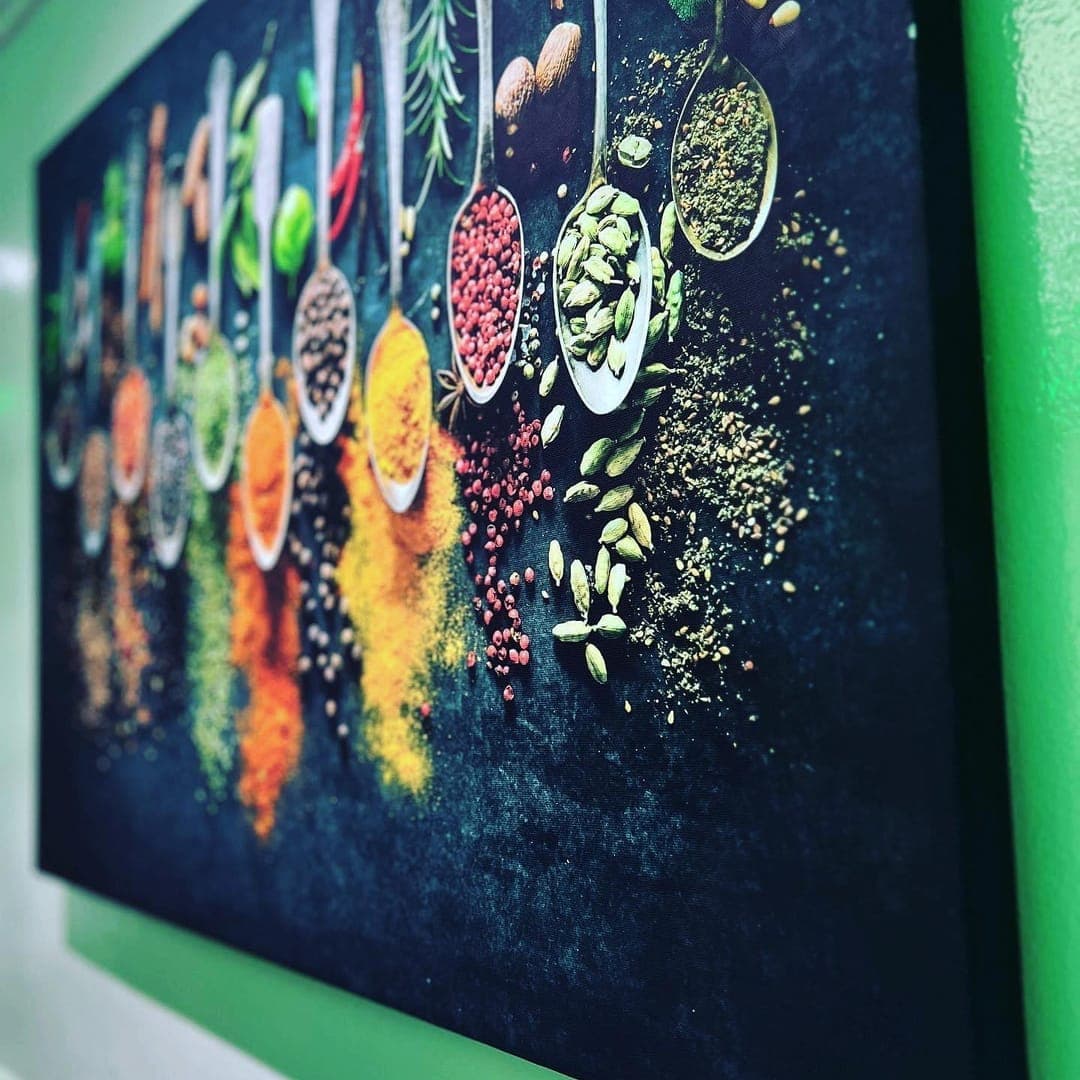 Fusion Spice — colourful spice wall art display
