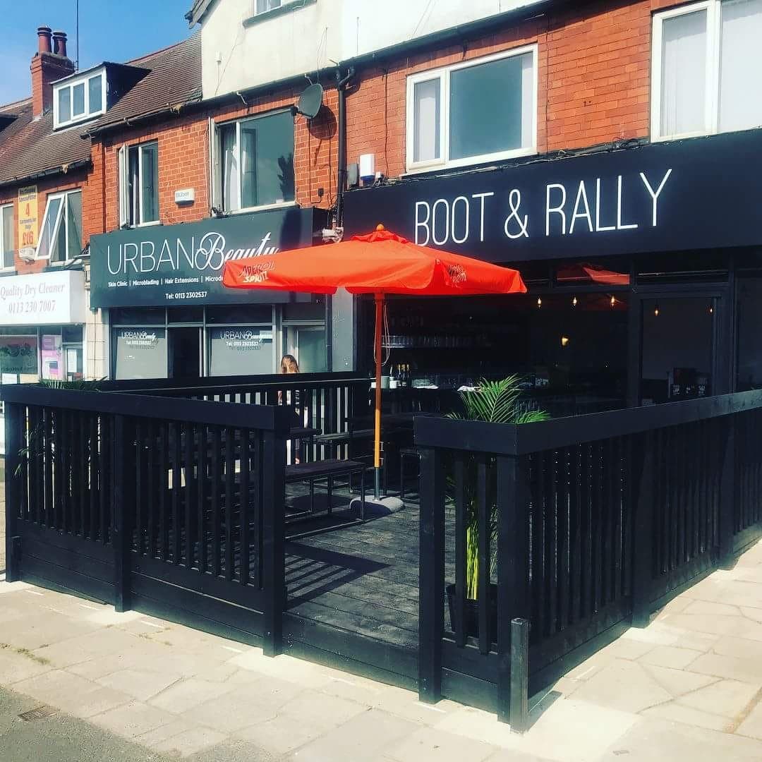 Corner view of Boot and Rally bar exterior on Stonegate Road Meanwood