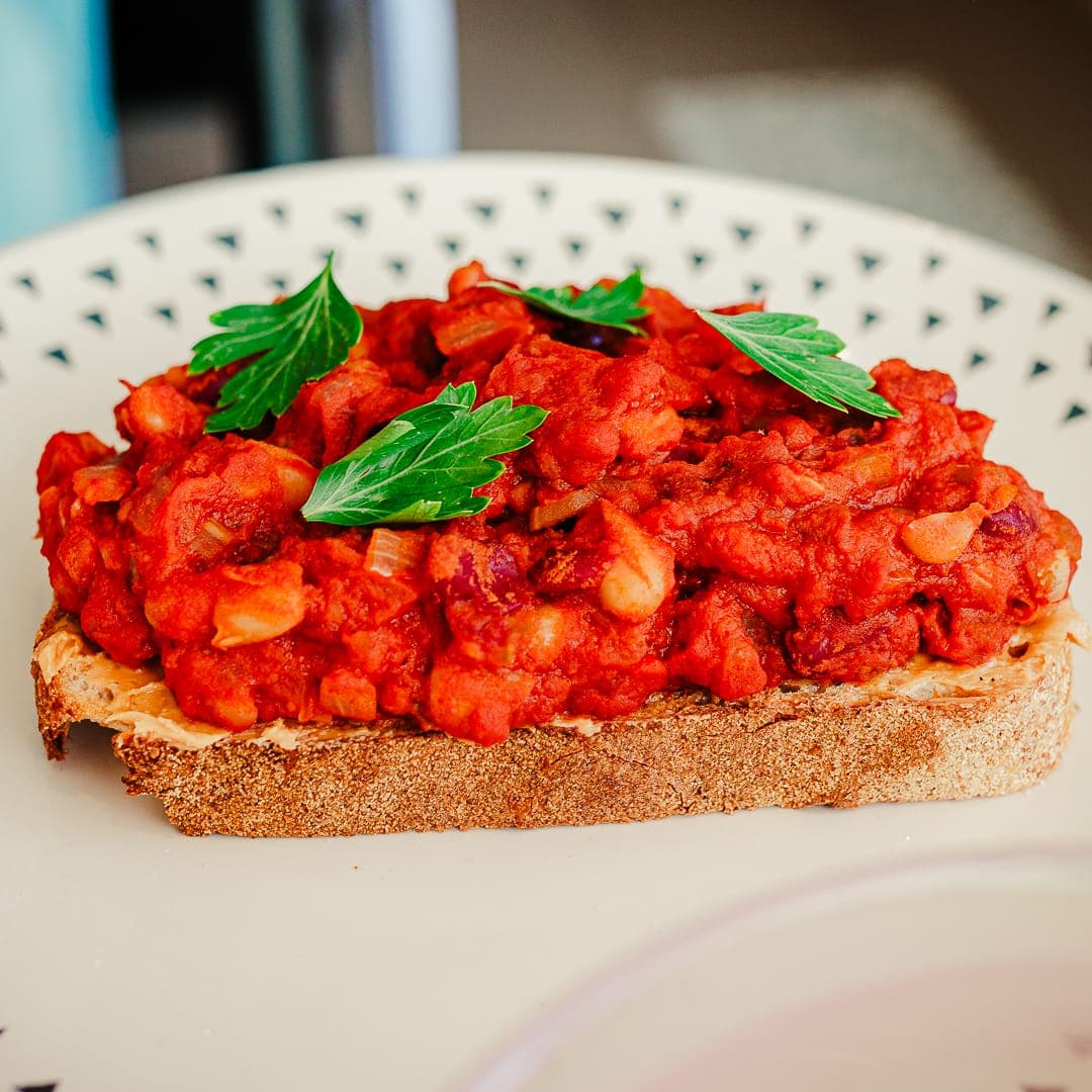 Strawberry bruschetta with basil on toast at Hyde Cafe and Bar Headingley