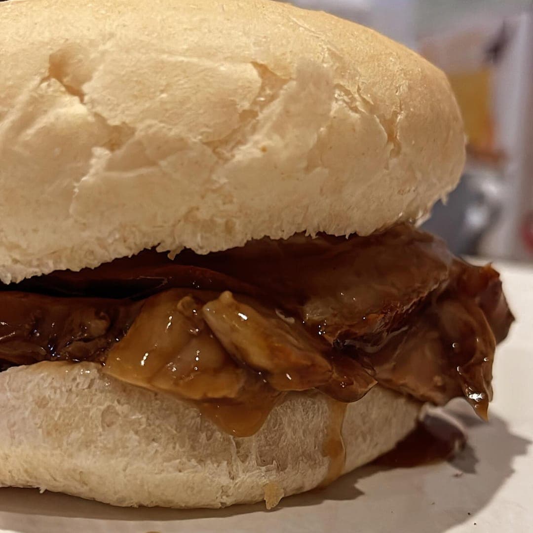 Loaded breakfast bap at Lento Cafe and Bar Headingley Leeds