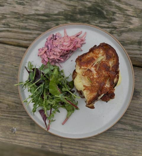 MISTÅL Kitchen — grilled cheese sourdough with salad
