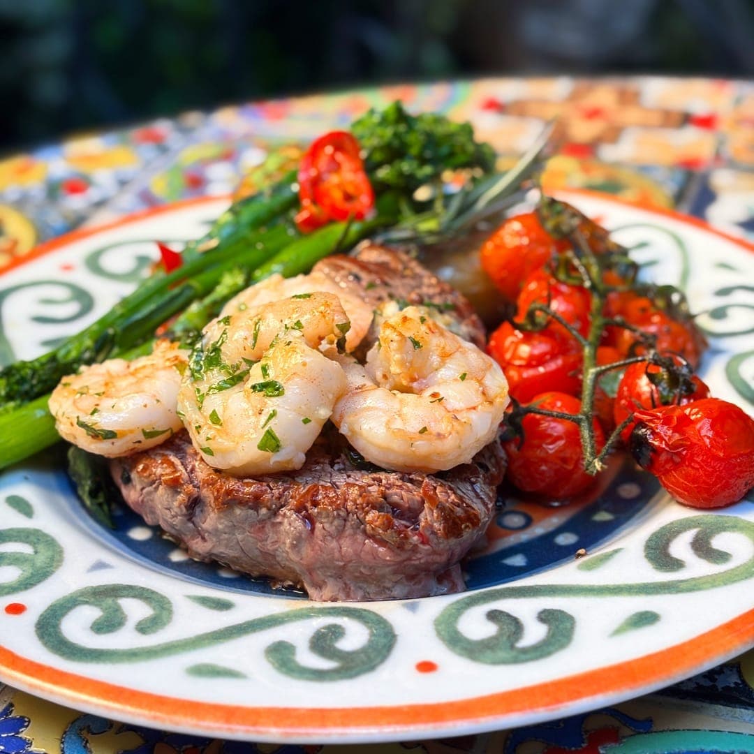 The Station House Garforth — fillet steak cooked on a hot lava stone