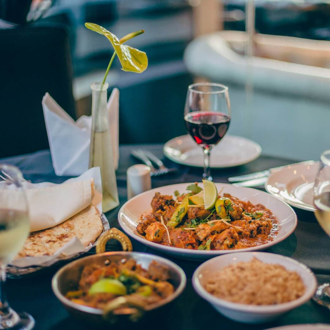 Aagrah Chapel Allerton dinner table indoor dining Aagrah Chapel Allerton dinner table indoor dining