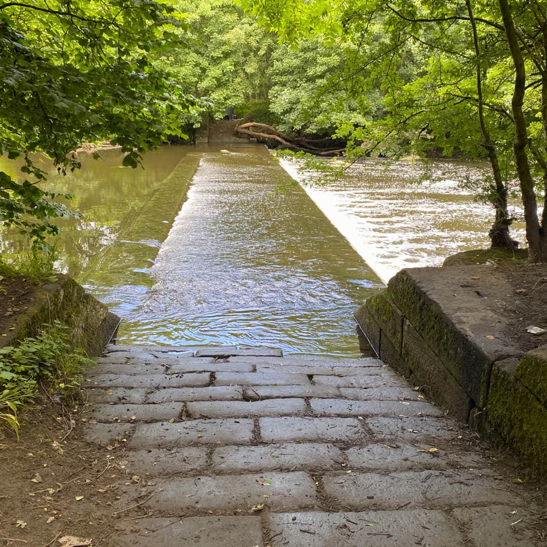 Kirkstall Valley Nature Reserve River Aire Weir Crossing Kirkstall Valley Nature Reserve River Aire Weir Crossing