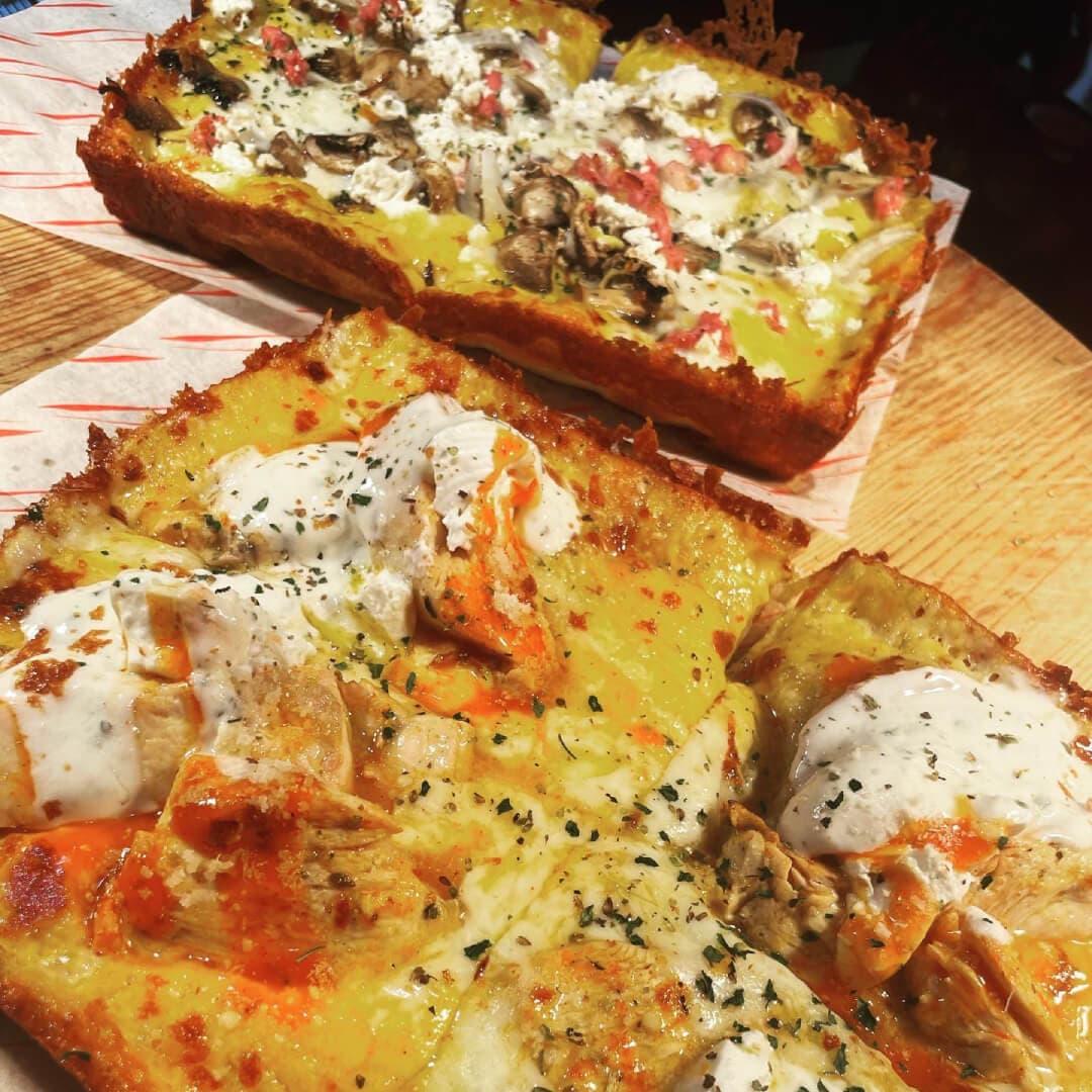 Pizza Freak garlic and cheese pizza in Kirkstall Pizza Freak garlic and cheese pizza in Kirkstall