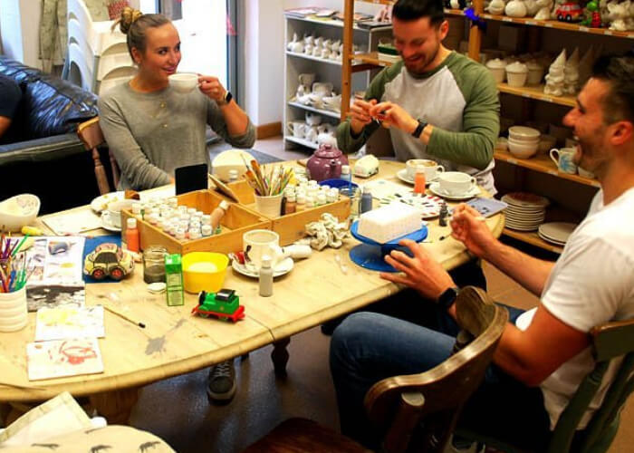 Paint Pottery date night leeds