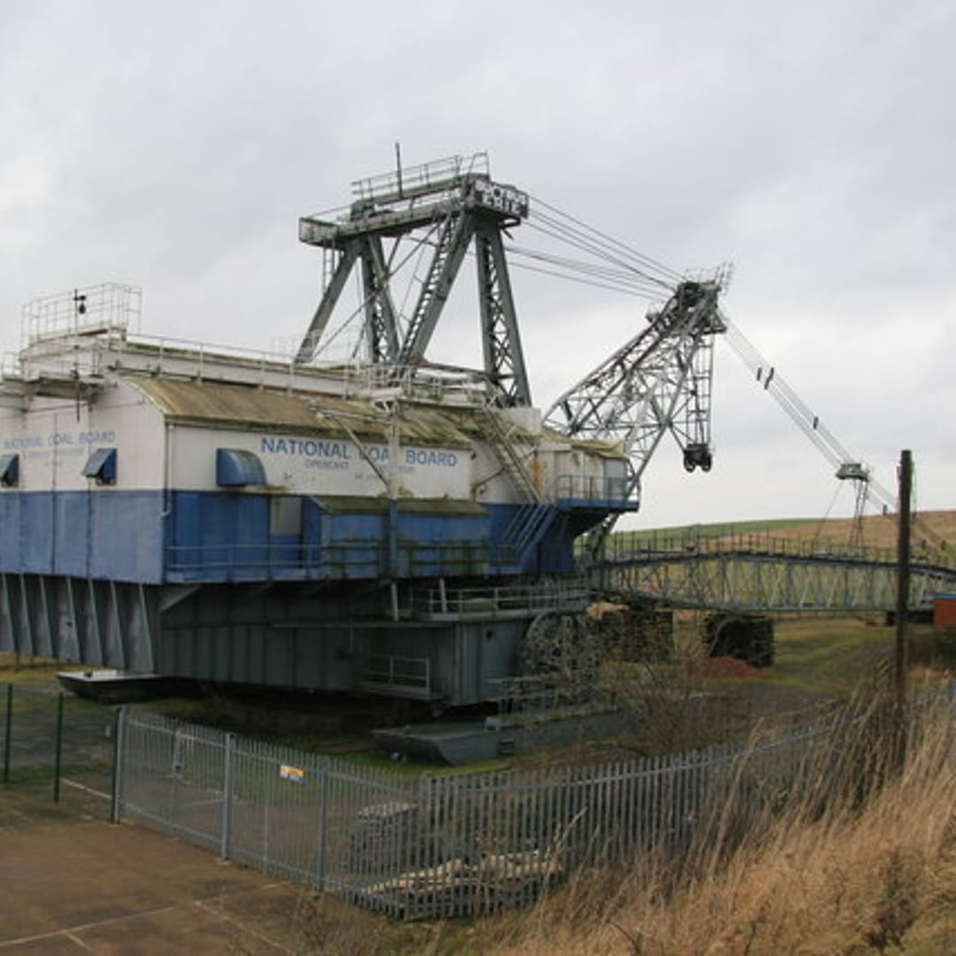 The preserved Oddball walking dragline at St Aidan's RSPB nature reserve near Swillington.